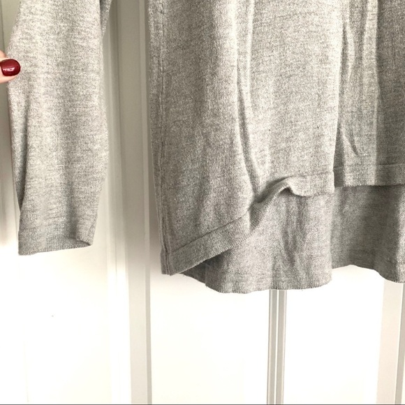 AB Studio Gray Long Sleeve Sweater Pearl Sparkle S - Picture 3 of 9